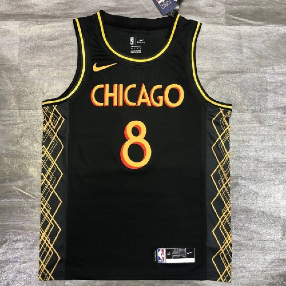 Men's Chicago Bulls Zach LaVine #8 Black 2020/21 Swingman Jersey - City Edition-Pro Kit Vault | Brand New 26/27 Sports Jerseys